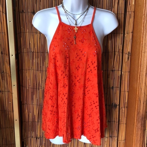 FREE People Dream Date Eyelet Tank - Picture 2 of 8